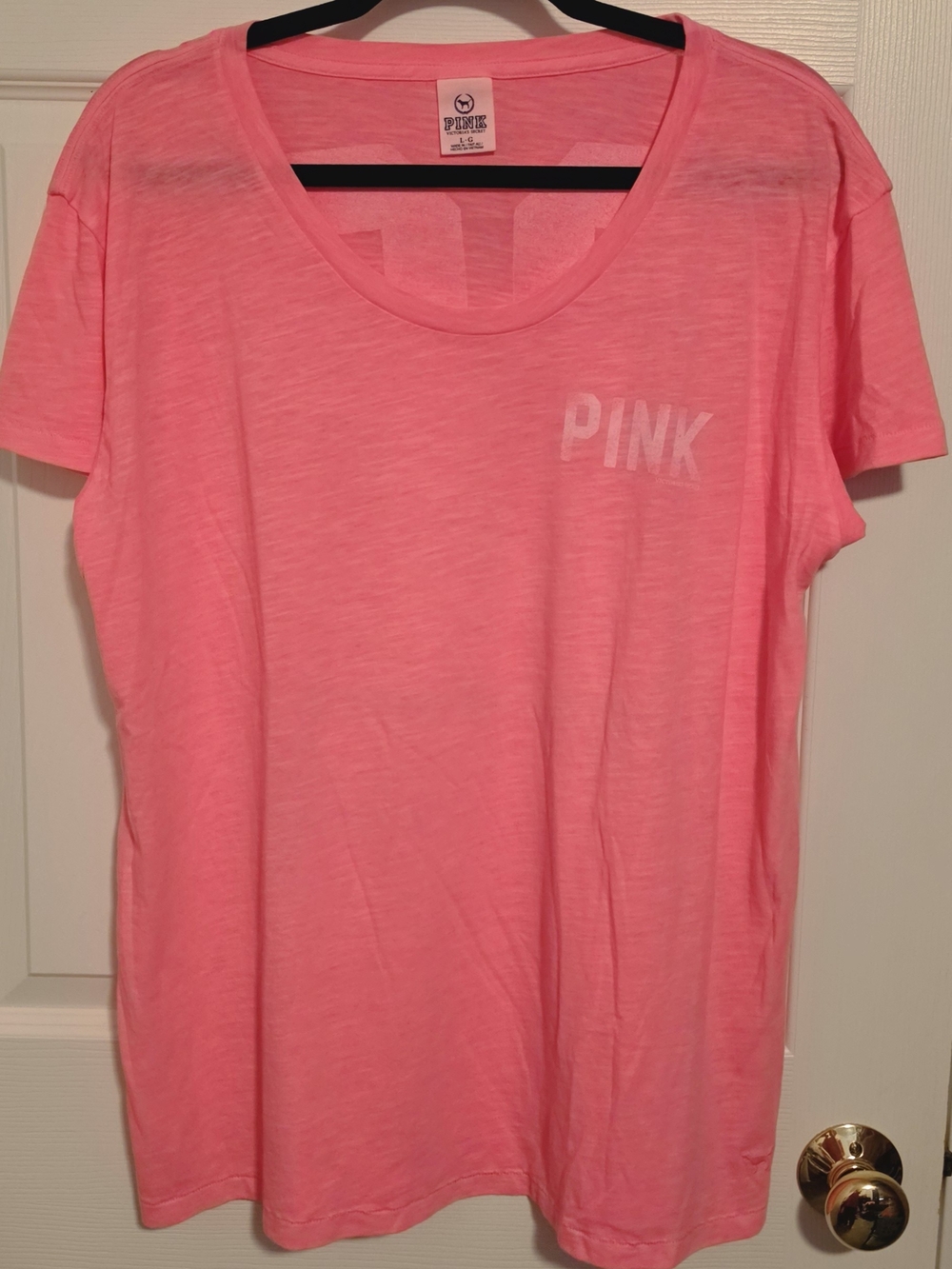 PINK Victoria's Secret Pink Scoop Neck Tee Size Large